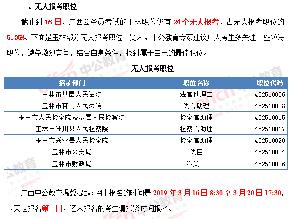 山西报考玉林公务员的条件与要求